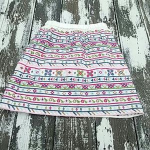 Lands End embroidered multi color skirt